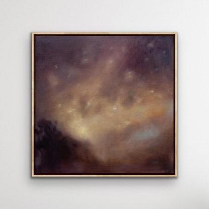 golden atmospheric and cloudy night sky 