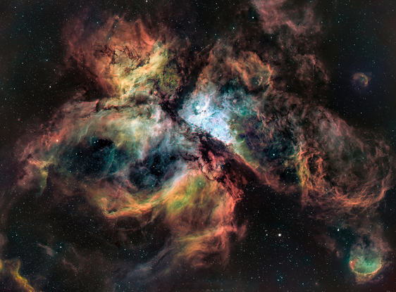 A colourful image of a nebula