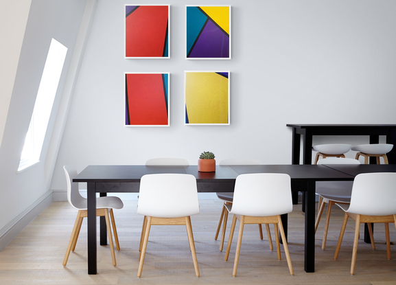 Each canvas 50.5×6.5 
Can be arranged horizontally or vertically to suit the viewer 