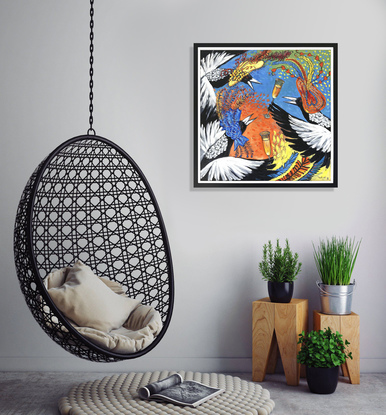 Fancy Magpie – Melbourne Cup 2022. Original oil painting by Irina Redine. Framed and ready to hang originals.