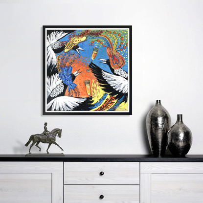 Fancy Magpie – Melbourne Cup 2022. Original oil painting by Irina Redine. Framed and ready to hang originals.