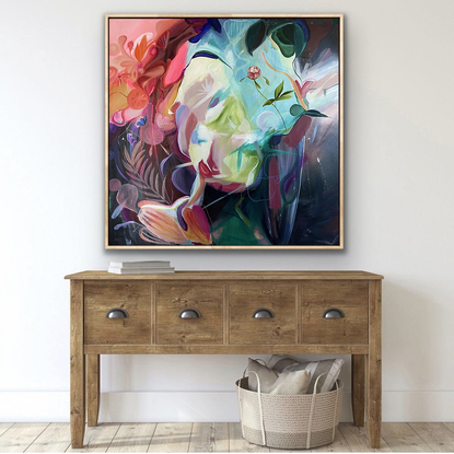 large colourful statement painting