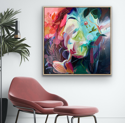 large colourful statement painting