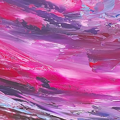 Rich intense colours in abstract swirl.