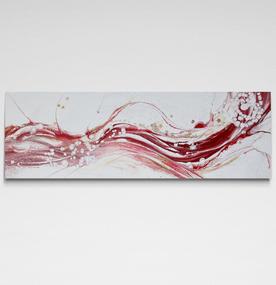 Abstract in red and white with gold
Depicting love
Acrylic on stretched canvas
Ready to hang