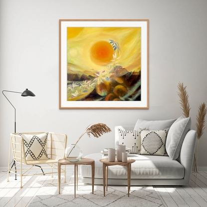 A GLANCE is a painting I created from the "Flow of Light" series. 
I created this artwork intuitively.
This painting captures a feeling or moment in time that lasts forever- beautiful yet radiant hope for our future as humans living sustainably on Earth