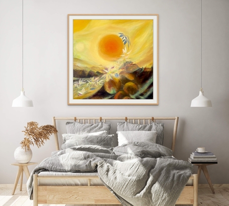 A GLANCE is a painting I created from the "Flow of Light" series. 
I created this artwork intuitively.
This painting captures a feeling or moment in time that lasts forever- beautiful yet radiant hope for our future as humans living sustainably on Earth