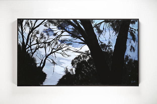 Wind through Trees with blue sky