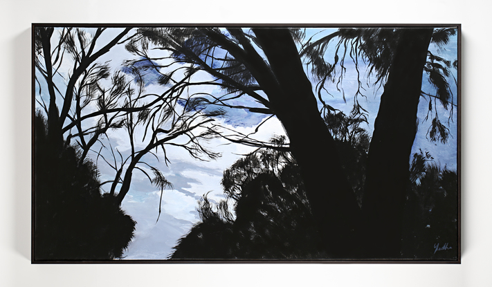 Wind through Trees with blue sky