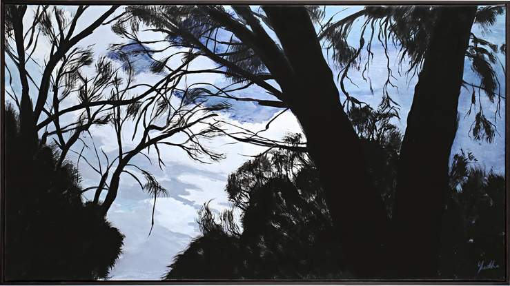 Wind through Trees with blue sky