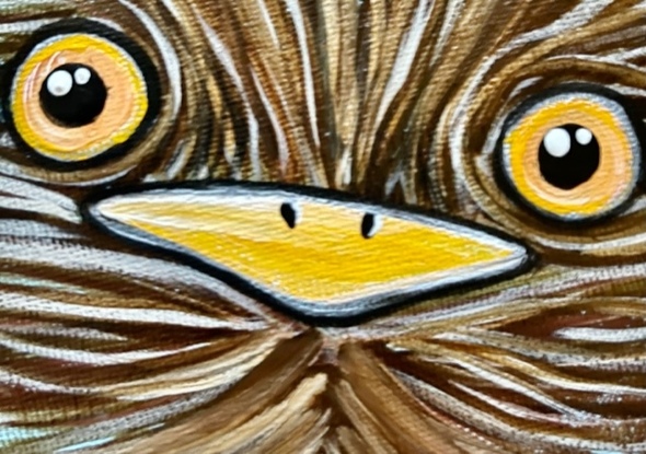 Fun quirky emu original painting
