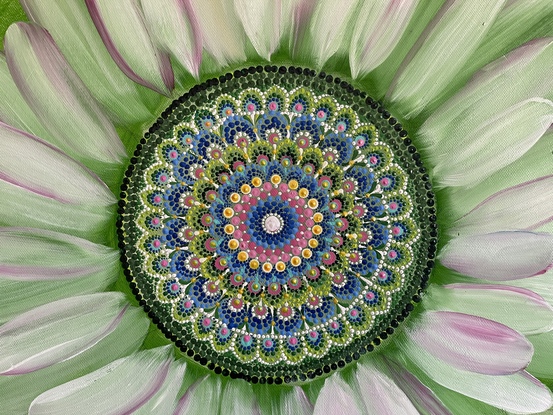 Dot mandala Daisy flower