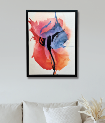 Modern abstract painting. Adds a bright splash of colour to a wall. 