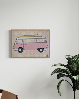 Kombi van with patterns