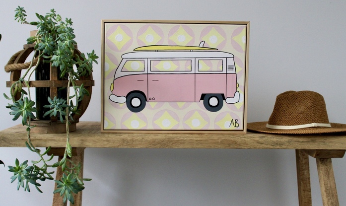 Kombi van with patterns