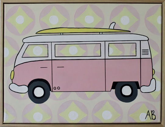 Kombi van with patterns