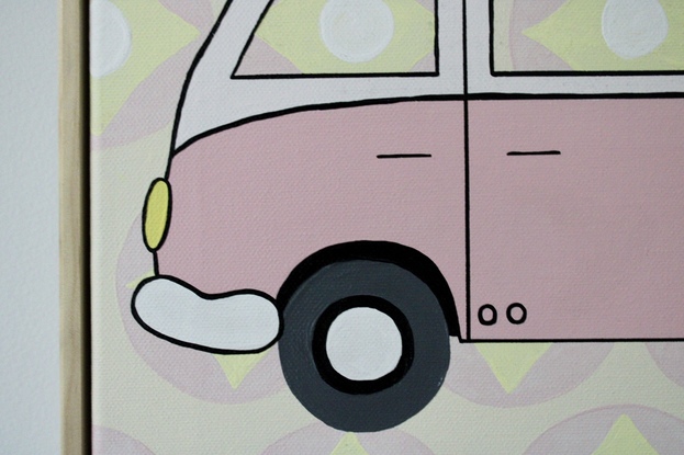 Kombi van with patterns