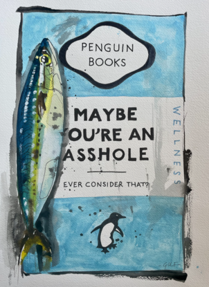 Fish on a cover of a book