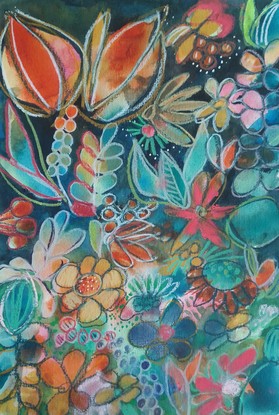 Joyous, colourful,  like a colour run in the garden captured on paper! 