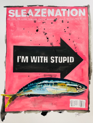 Fish on a cover of a magazine cove 