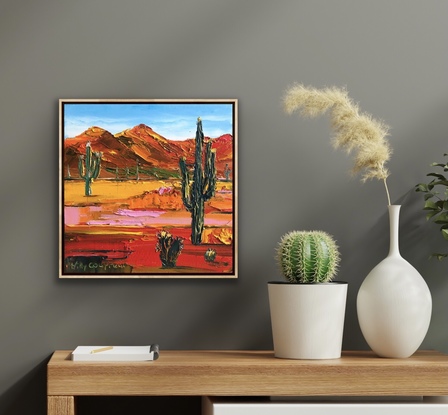 Cacti in landscape. 