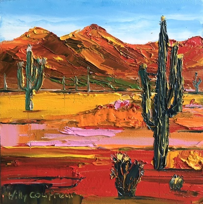 Cacti in landscape. 