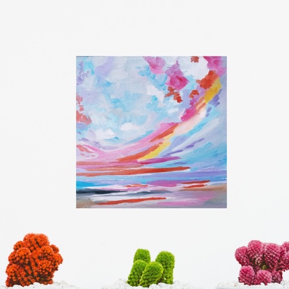 Bright Bold colourful Fauvism Seascape