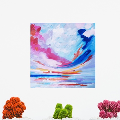 Bright Bold colourful Fauvism Seascape