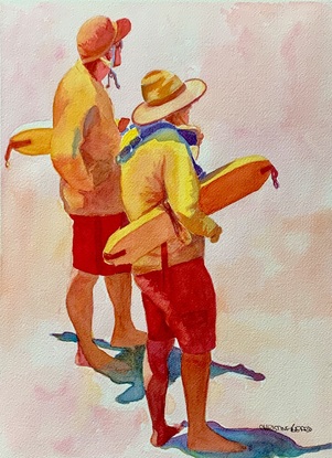 Lifeguards on beach patrol.