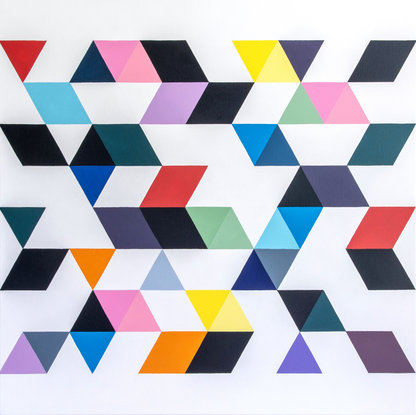 Colourful triangles interacting with each other