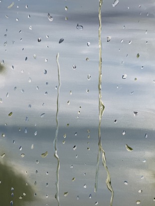 Stormy sky with raindrops