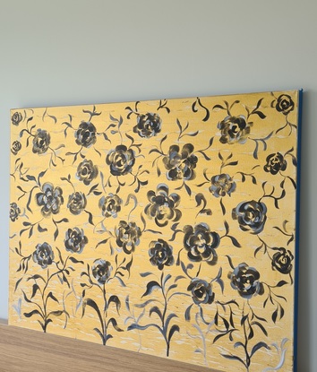 Gold and black Rose painting 

Acrylic on canvas. Framing is included in the price  please  contact me prior making the purchase. 