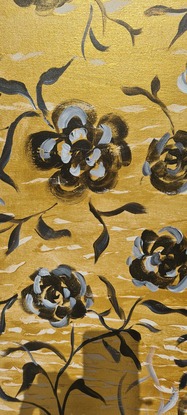 Gold and black Rose painting 

Acrylic on canvas. Framing is included in the price  please  contact me prior making the purchase. 