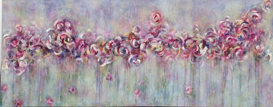 (CreativeWork) Ribbons of Spring 2015/6 by Di Cox. Acrylic. Shop online at Bluethumb.