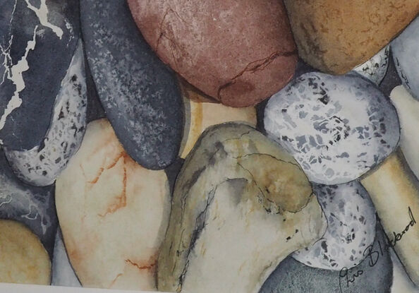 colourful  detailed pebbles 