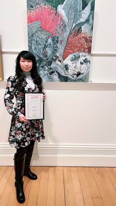 {Award Update} *This artwork - A LifeTime Grit - had won two prizes. *
List of Awards-
1. Oct 2022 - A LifeTime Grit (2021) is being awarded the 3rd Prize for the National Mental Health Month Art Competition 2022. Awards is presented on Oct 1st 2022 at Parliament House ,Melbourne.
2. July 2022 – A LifeTime Grit (2021) has received an award as the Highly Commended artwork in The Victorian Artists Society WINTER SELECT EXHIBITION.


{Press Update}
*This particular Artwork – A Life Time Grit (2021) is featured in Maroondah City Council's news –Interview with the Artist: Hsin Lin - Bloom Like Flowers. Published by Amy Freund, Editorial and Publications Officer.
Publish date -24th Feb 2022 , Melbourne, Victoria. *


Overall Size – Standard A1 large print – 59.4 x 84.1 x 0.1 cm ( White border included)

Also in a standard A1 size, should be able to fit in any A1 size frame you have easily.
LIMITED EDITION Giclée print on 310gsm textured paper. Unframed . All prints are individually signed , numbered, and comes with a certificate of authenticity.
Original painting info : 
<br>
A Lifetime Grit- Eucalyptus Macrocarpa
29/10/2021
Artist Acrylic on Acid-free stretched gallery wrapped canvas. Signed at the front and ready to hang.
The artwork painted extends to all Side panels.
D rings and wire are attached at the back.
Comes with a certificate of authenticity.
Sealed with clear varnish.
76.2cm (W) x 91.4cm (H) x 3.5cm (D)
By HSIN LIN


Affirmation: The reality is now, let’s play to win.


This artwork was inspired by my visit to Royal Botanic Garden in Cranbourne. I was drawn immediately to this particular Eucalyptus macrocarpa tree in full bloom in the flowering season. I love the details on those large ovate grey leaves and the earthy tone on the plant.
The rough surface on the gum nuts and the smooth silky texture on the flowers, display of greatest strength of life.


I present you the latest piece from my award-winning/signature series -Bloom like flowers.
Eucalyptus Macrocarpa (Mottlecah), a sprawling mallee endemic to Western Australia. Eucalyptus flowers also have the symbolic meaning of Healing and Protection.
The flower always blooms in its own time without competing with other flowers. May we all bloom in our time in the best season. Hope you enjoy this artwork of mine.


-Bloom like flowers -
In this signature series of mine, flowers as the object represent life itself to me.
Our own will to be alive, and the way we want to be alive.
While I carefully paint these tiny flower petals or build up those fine leaf veins, it is like the way we try to figure out those uncertainties, furthermore, to be able to be closer to the truth a little bit more.


Artwork inspired by nature at Royal Botanic Garden, Cranbourne, Spring, 2021. -HSIN LIN


Enjoy the time-lapse video of this artwork please visit:
https://youtu.be/1L4xc2bO7q8

[Exhibitions] 
-12 Jul 2023 - 25 Jul 2023 VAS Award Winners showcase Exhibition at The Victorian Artists Society, Cato Gallery 
-11-28th Nov 2022 VAS Mavis Little Artist of the Year 2022 Award Exhibition @The Victorian Artists Society.
- 8 - 25 JUL 2022 VAS WINTER SELECT EXHIBITION at The Victorian Artists Society.
-25 June - Sun 3 July 2022 Camberwell Art Show @Advanced Technologies Building, Swinburne University.
-Nov 2021 Blossoms Of life by HSIN LIN- by Knox Immerse /City Council at MIllers Homestead, Melbourne.
<br>
[Solo Exhibitions]
2 -  30 June 2024 - HSIN LIN Solo Exhibition - The First Bloom - at Mackley gallery, Victorian Artists Society.
11 - 22 Jan 2024 - HSIN LIN Solo Exhibition- Blossoms of Life at VAS McCubbin Gallery. Invited by The Victorian Artists Society.
18 Oct - 19 Dec2023 - HSIN LIN solo exhibition- Blossoms of Life –Invited by Wyreena Arts Centre ／Maroondah City Council.
7th Feb -8th April 2022 - Bloom Like flowers by HSIN LIN presented by Maroondah City Council | Arts in Maroondah at Maroondah Federation Estate Gallery. (Melbourne, Australia)