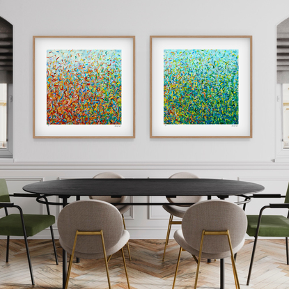 'Sydney Pollen Dance Series-  set of 3' has been released as a limited edition print of 35. It is reproduction of my original acrylic painting. Ideal for home or the office to create some calm.