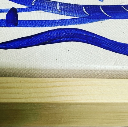 Blue and white Lobster painting