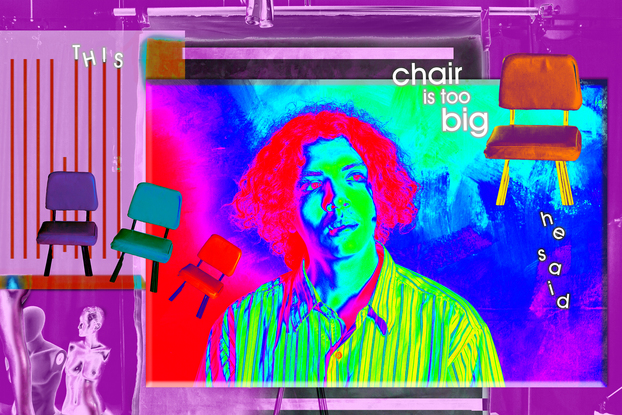 This Chair is Too Big He Said. Made up entirely of my own photographs, this layered composite piece is quirky and surreal. Intentionally conversational, big and bold - and printed on Archival Gloss to keep the saturated colours strong and vibrant this composition will keep you discovering more and more each time you look!  Printed on archival gloss paper and available as a Limited Edition of 21 prints.  From the body of work - ‘Surreal Appeal’ by visual artist Ann Parrott. 