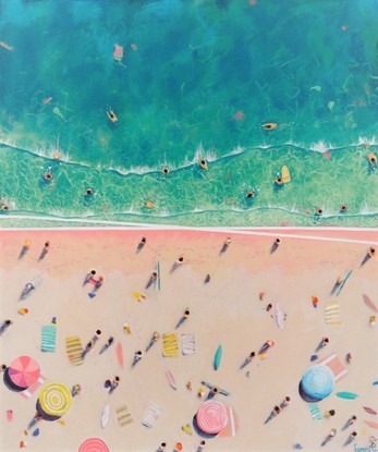 Australian ocean landscape seen from bird eye view