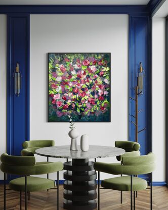 Abstract floral artwork 