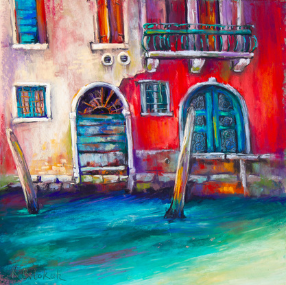 "Venice Reflections" is a breathtaking work of art, expertly rendered using soft pastel on paper. This captivating piece captures the timeless beauty of the city of Venice. The artist's use of soft pastel creates a dreamlike quality, with delicate hues and gentle brushstrokes capturing the play of light on the water and the vibrant colors of the buildings. The composition draws the viewer into the scene, inviting them to get lost in the tranquility and beauty of the city.