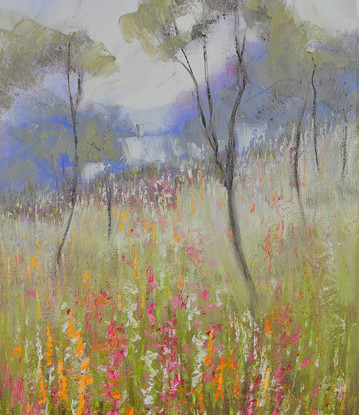 Western Australian wildflowers landscape oil painting