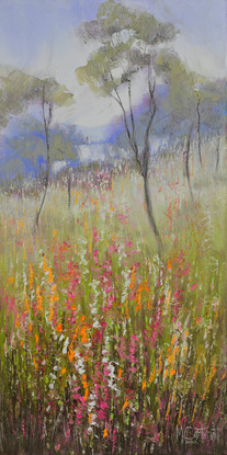 Western Australian wildflowers landscape oil painting