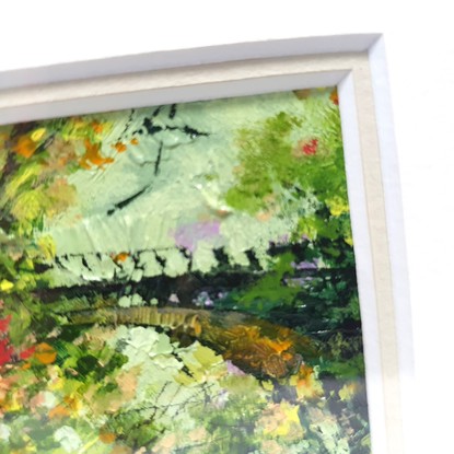 Miniature landscape of old bridge in Japanese rainforest, by Australian artist Victoria Collins