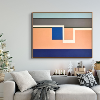 Original abstract painting by Australian Artist Daniel McCulloch depicting a seascape on the NSW Southern Coast.