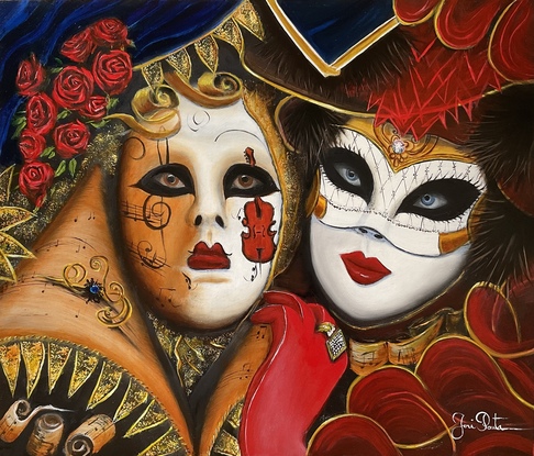 Male and female Masquerade together 