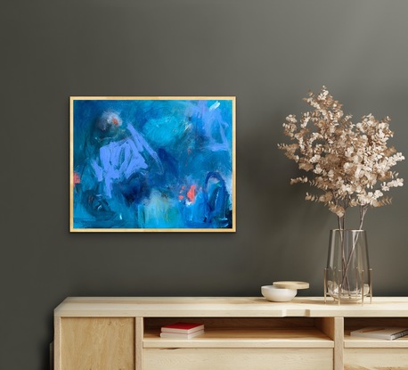 This exquisite little piece reflects my love of the beauty within our oceans. I have called it Ocean Glory - 2c because of the vibrant blues and the pops of color that show the magnificence of our sea gardens . It’s a small work which is great for that little space or collector who is looking for some affordable art. It’s a fresh and vibrant little piece that will lift your spirits and give you a sense of joy when you look at it!!
The canvas is a one off original piece and comes with d rings and wire ready to hang. The piece is unframed. Sides are are painted in a crisp white to set off the artwork. The work is created in acrylic. All work has been sealed and varnished for protection.