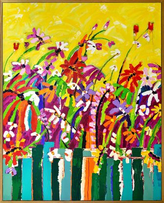 Walk in Fragrance by Caron Dawes from Art By Caron, mixed media on canvas