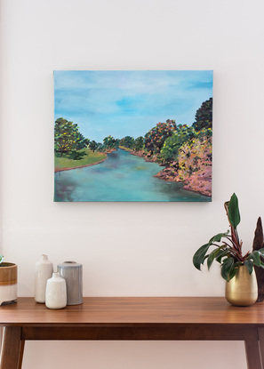 Trees lining the banks of an Australian river